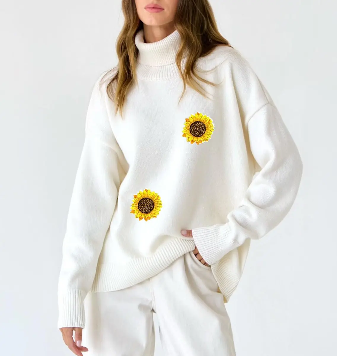 KuuGuu Fabric Applique Patch 20 pcs | Sunflower Embroidery Flowers for Clothes & DIY - view 5