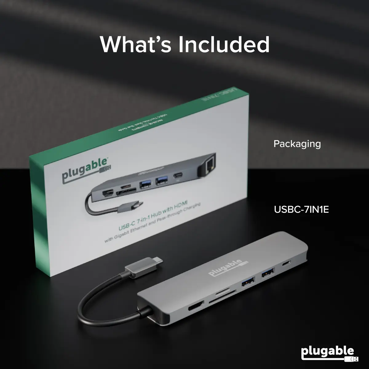 Plugable USB-C Hub 7-in-1 for Single HDMI Display | Driverless Hub, 100W Power Delivery, 4K HDMI, USB 3.0 Ports, SD/microSD Card Reader - view 7
