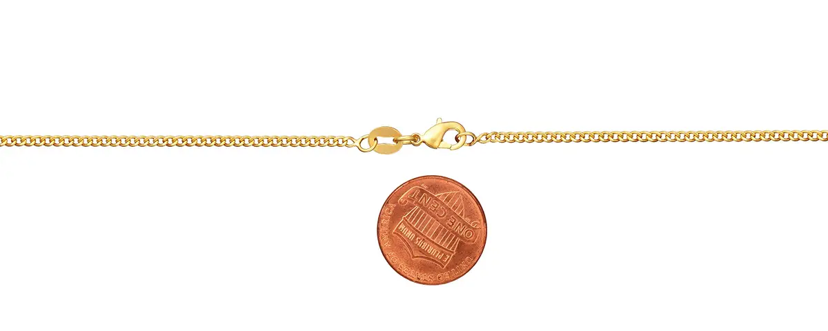 Barzel 18K Gold Plated Cuban Link Chain Necklace 2MM Thickness, 50.8cm (20 Inches) | Bold Statement Jewelry - view 5