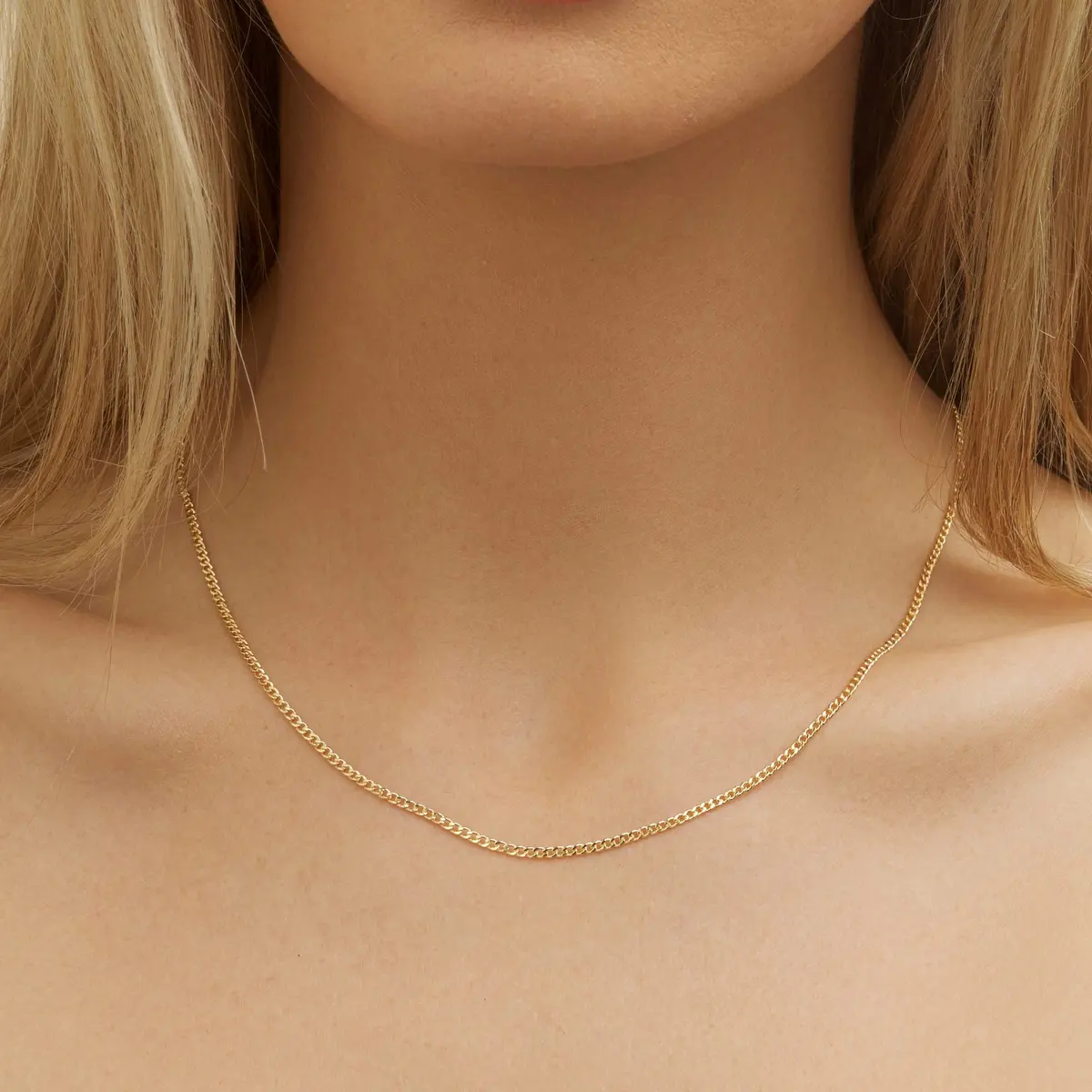 Barzel 18K Gold Plated Cuban Link Chain Necklace 2MM Thickness, 50.8cm (20 Inches) | Bold Statement Jewelry - view 2