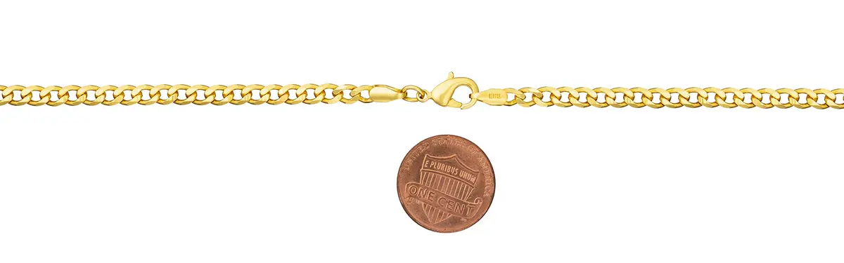 Barzel 18K Gold Plated Cuban Link Chain Necklace 5mm (0.2 inches) Width, 22 Inches Length | Classic Statement Jewelry - view 3