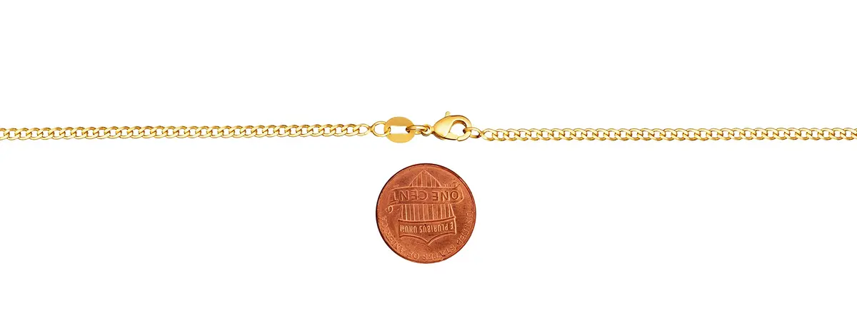 Barzel 18K Gold Plated Cuban Link Chain Necklace 3mm Width, 20 Inches Length | Classic Statement Jewelry - view 6