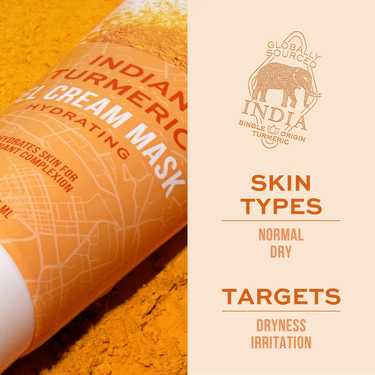 Freeman Exotic Blends Hydrating Indian Turmeric Gel Cream Facial Mask 175ml (6 fl.oz.) | Balances & Replenishes Skin - view 3