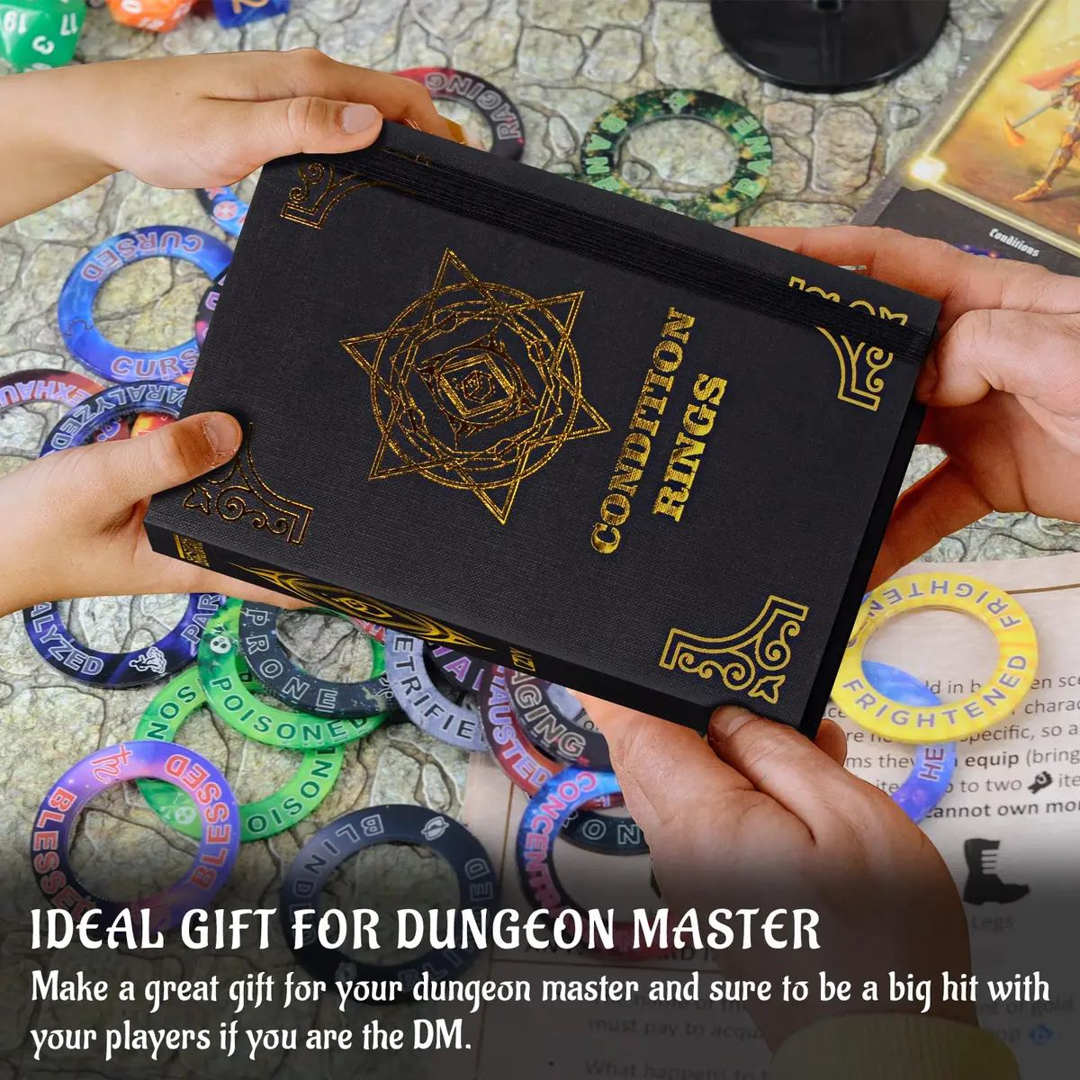 CZYY DND Condition Rings, 96 Status Effect Markers with Storage Box | ABS Plastic, Color Printed Icons - view 6