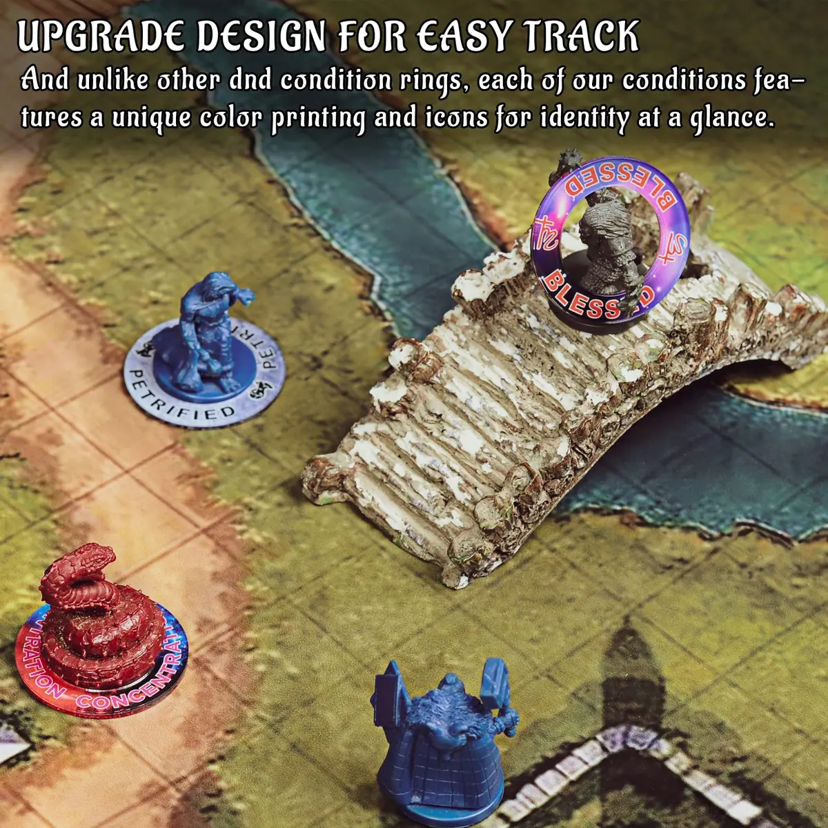 CZYY DND Condition Rings, 96 Status Effect Markers with Storage Box | ABS Plastic, Color Printed Icons - view 2