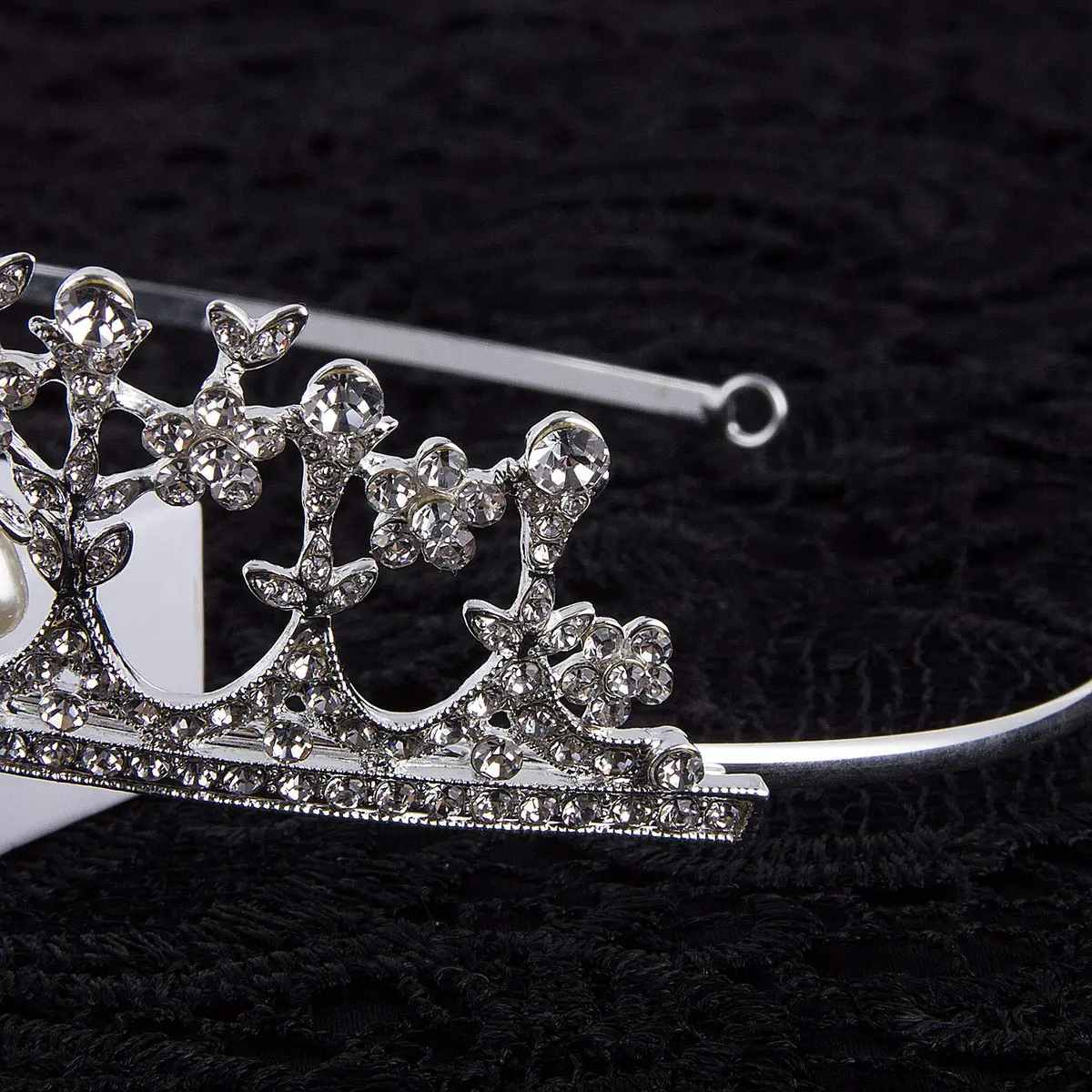 CROWN GUIDE Crystal Rhinestone Queen Bride Tiara Crown for Women Girls Headdress Vintage Bridal Birthday Prom Wedding Tiaras and Crowns Hair Jewelry Accessories Silver | Elegant Bridal Headpiece - view 5