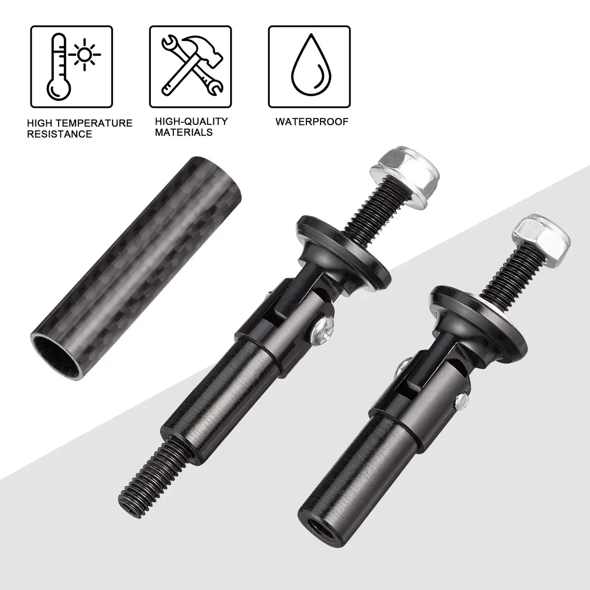 TOMALL Car Bumper Tie Rods 45mm Carbon Fiber Black | Fix & Decorate with Racing Effect - view 3
