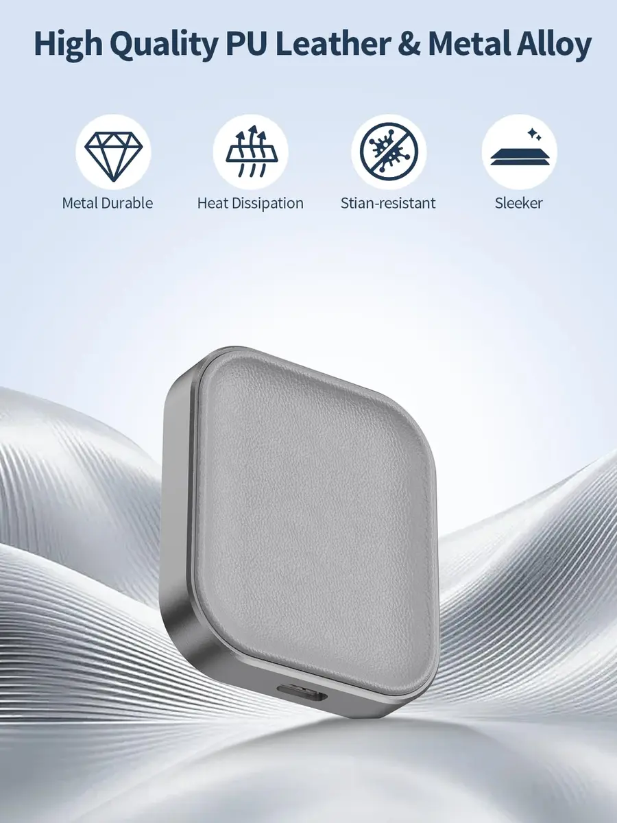 Miroddi AirPods Pro Charger - Wireless Charging Station for AirPods 4 with Noise Cancellation | Gray - view 5