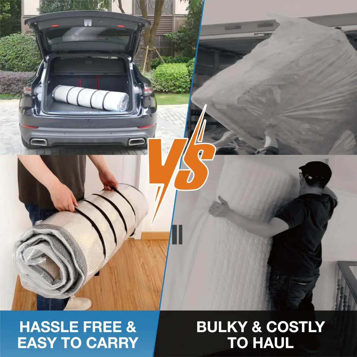 Storage Logic Twin/Twin-XL Mattress Vacuum Bag with 4 Straps | Compresses to 80% for Moving & Storage - view 3