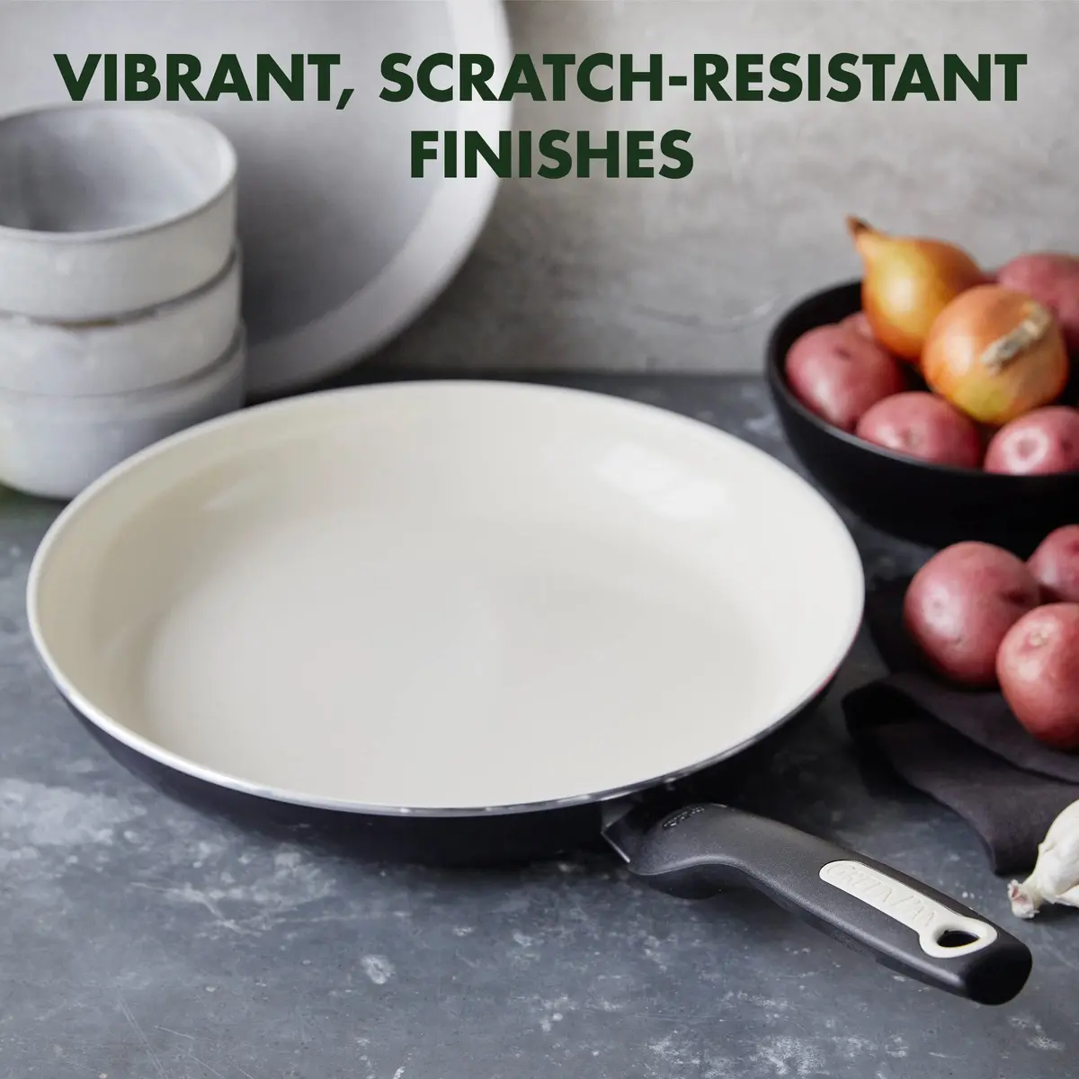 GreenPan Rio 12 inch (30 cm) Ceramic Nonstick Frying Pan Skillet | PFAS-Free, Diamond-Reinforced, Oven Safe - view 4