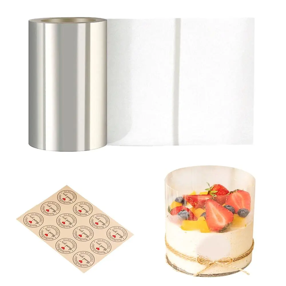 Cyimi Cake Collars 4 x 394inch | Transparent Acetate Cake Rolls for Decorating & DIY - main product image