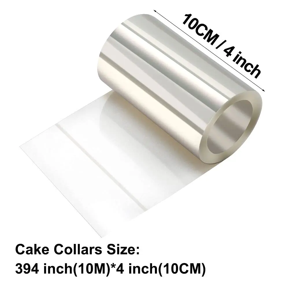 Cyimi Cake Collars 4 x 394inch | Transparent Acetate Cake Rolls for Decorating & DIY - view 2