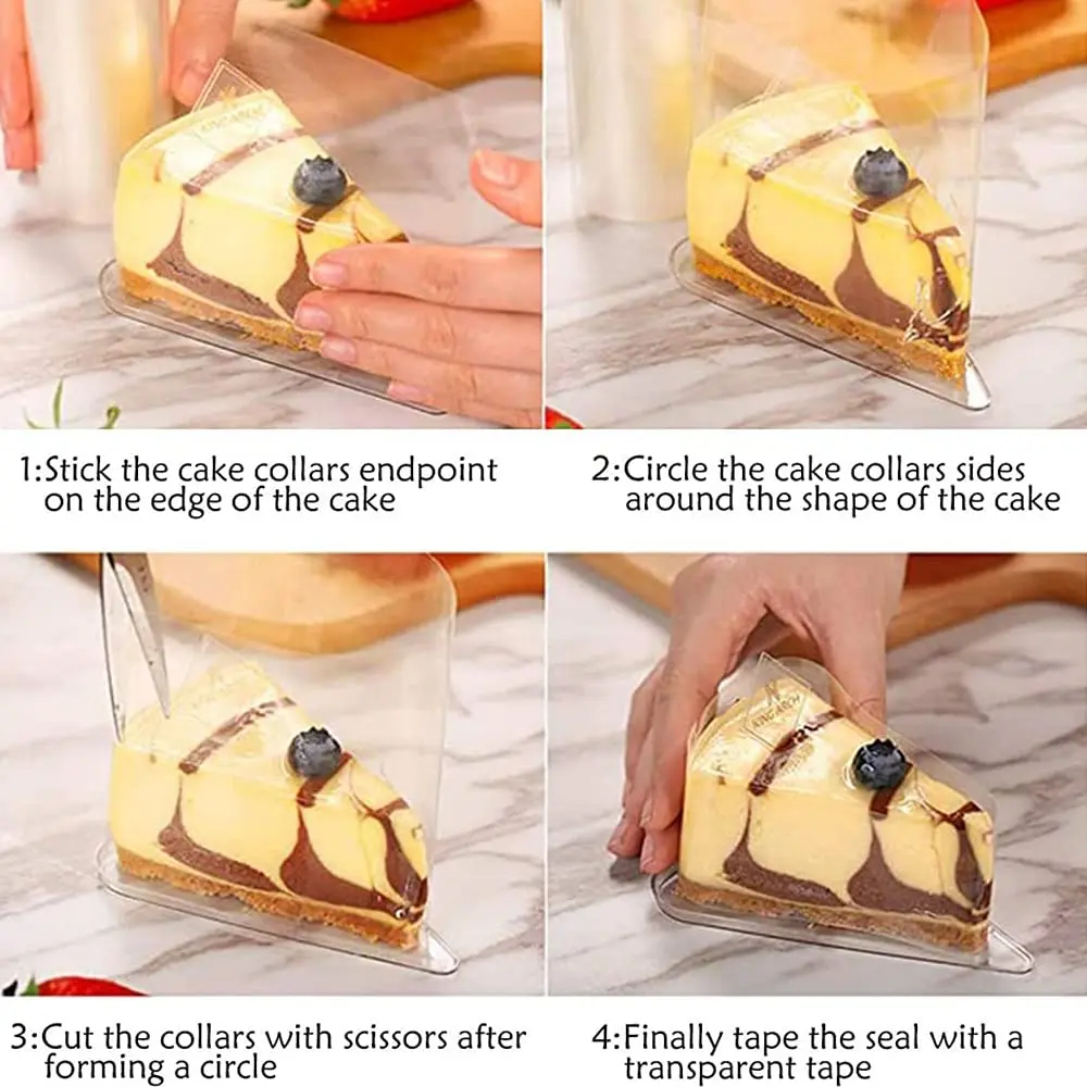 Cyimi Cake Collars 4 x 394inch | Transparent Acetate Cake Rolls for Decorating & DIY - view 3