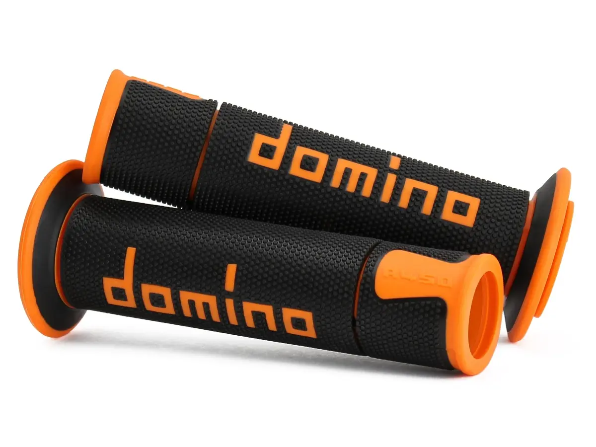 DOMINO Racing Road Handlebar Grip Black/Orange | Thermoplastic Rubber, One Size - main product image