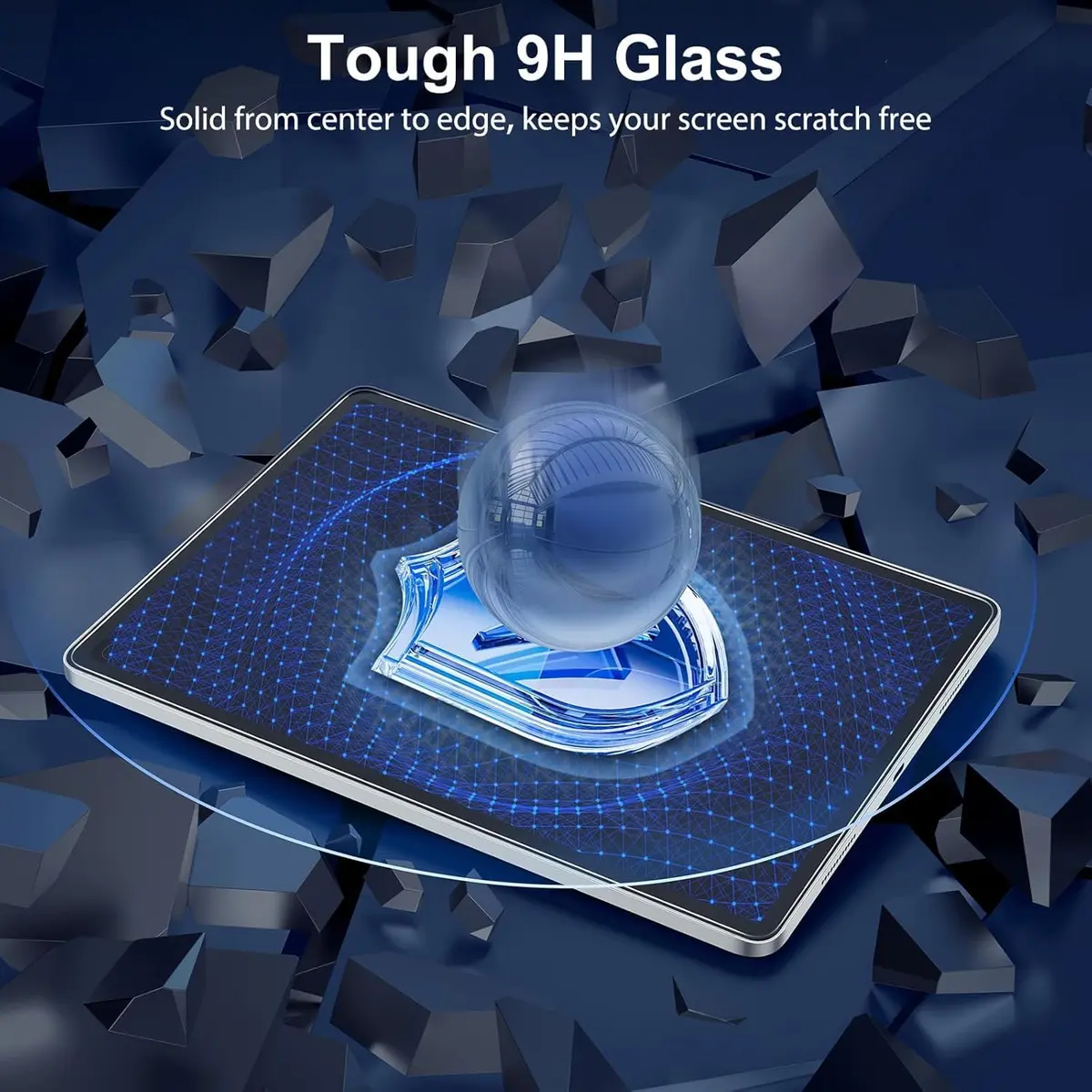 SPARIN Tempered Glass Screen Protector for Samsung Galaxy Tab S7 FE/S9 Plus/S9 FE Plus 12.4 Inch | 2-Pack HD Clear, S Pen Compatible - view 5