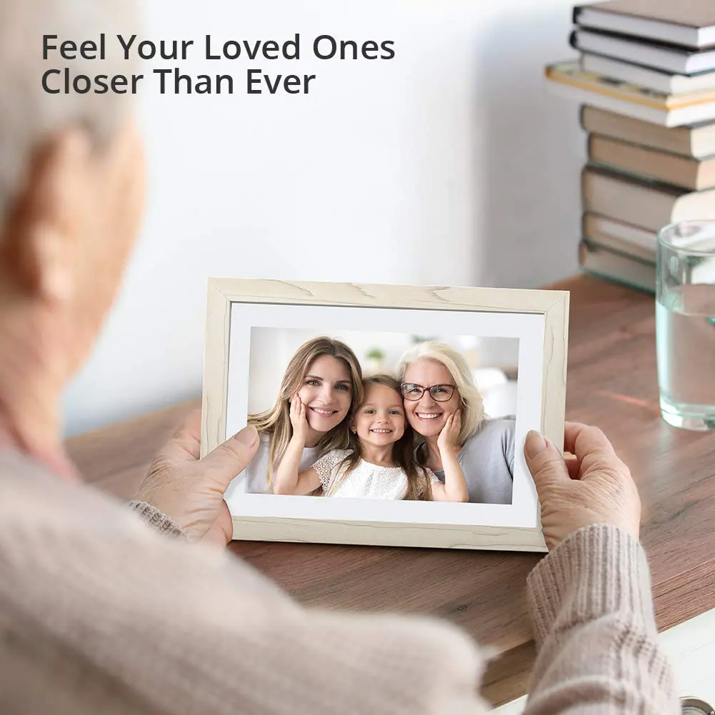 Dragon Touch Digital Picture Frame WiFi 10.1 inch IPS Touch Screen | 32GB Storage, Auto-Rotate, Share Photos via App - view 5