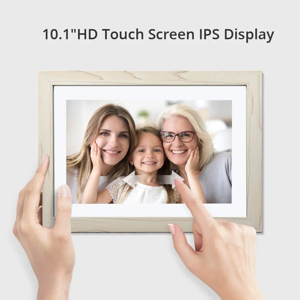 Dragon Touch Digital Picture Frame WiFi 10.1 inch IPS Touch Screen | 32GB Storage, Auto-Rotate, Share Photos via App - view 6