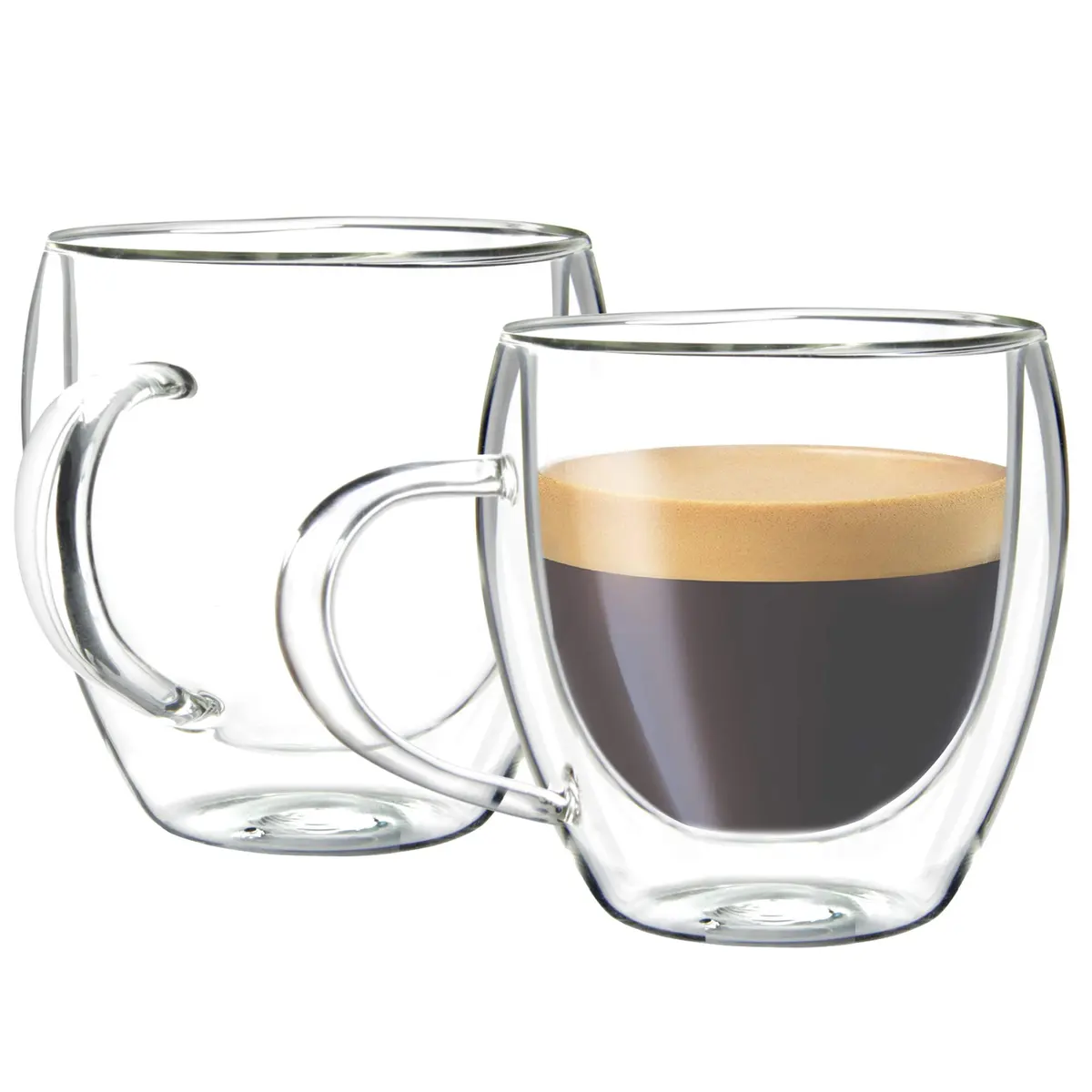 Youngever Double Wall Thermo Insulated Glass Espresso Mug 160ml | Modern & Elegant (70-120 chars) - main product image