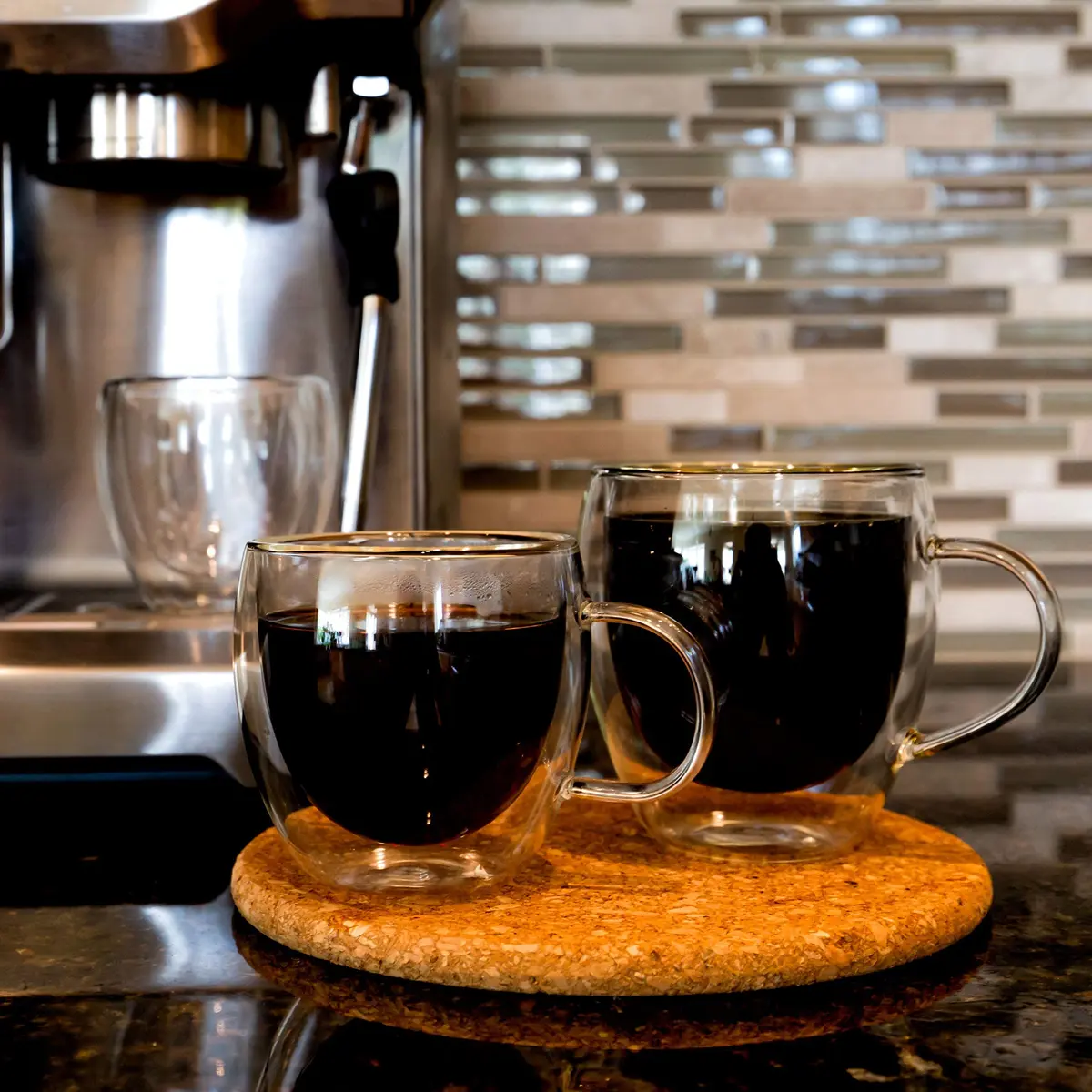 Youngever Double Wall Thermo Insulated Glass Espresso Mug 160ml | Modern & Elegant (70-120 chars) - view 5