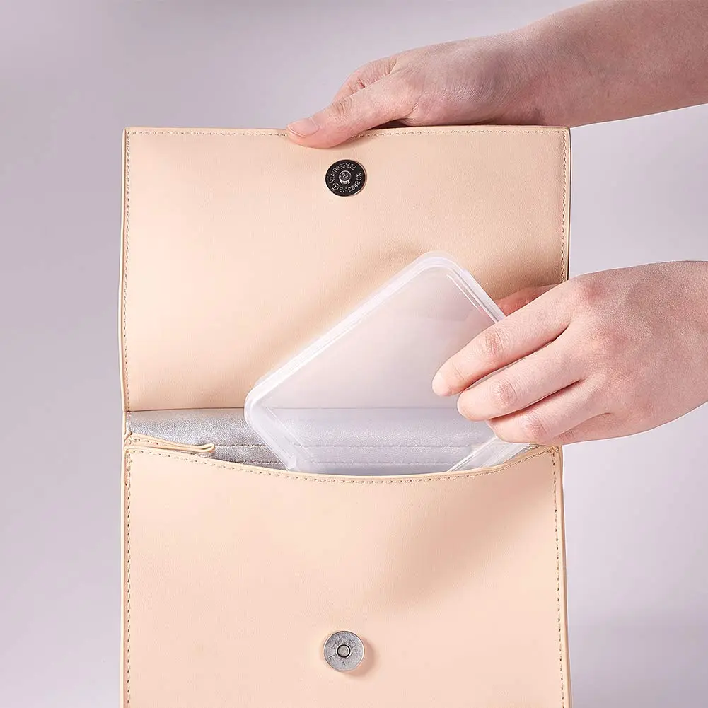BENECREAT Clear Rectangle Plastic Storage Box 9.3x11.95x2.85cm (3.7x4.7x1.1 Inch) | Pack of 10 for Craft Accessories - view 7