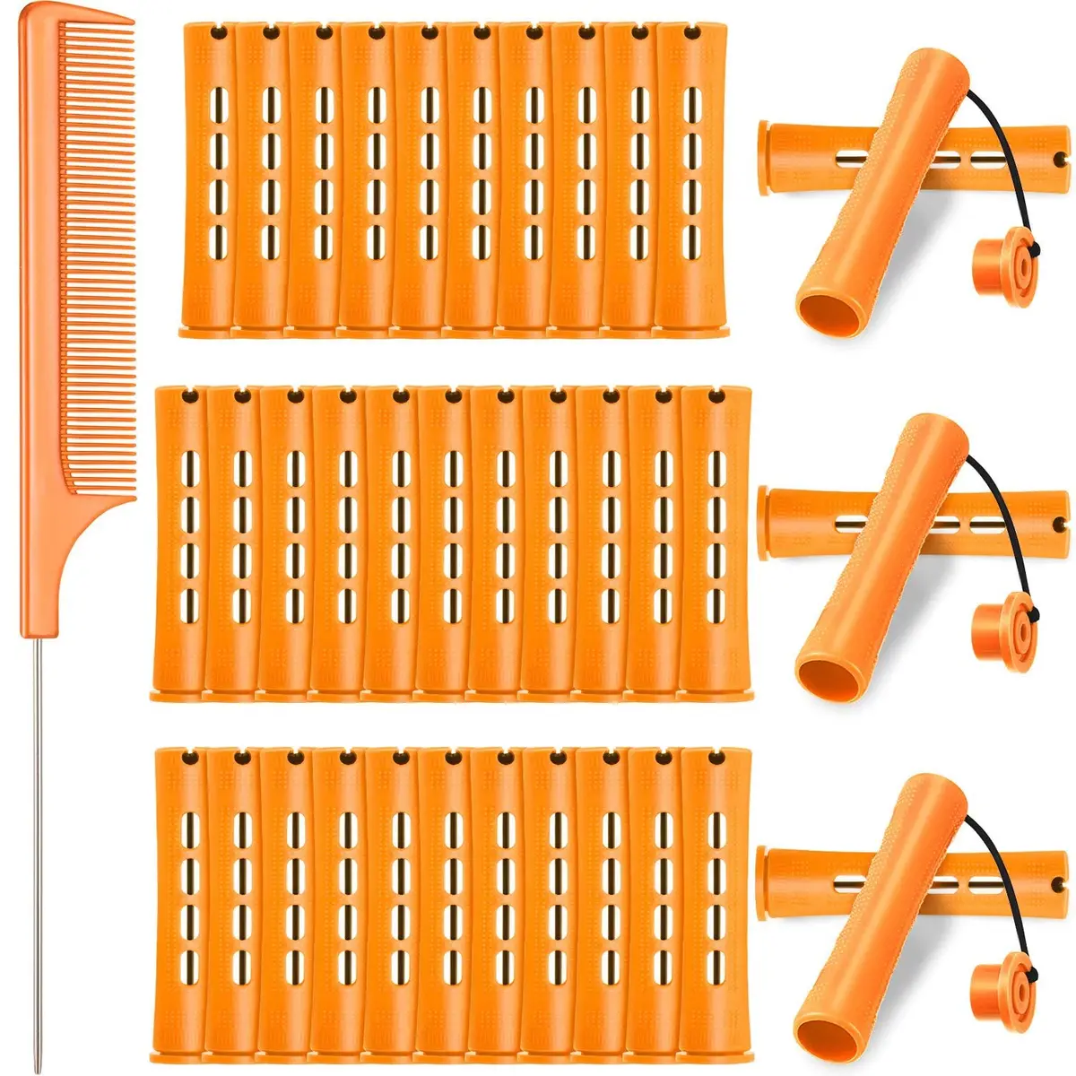 WILLBOND Hair Perm Rods, Orange, 8.2cm | Easy Curling for All Hair Types - main product image