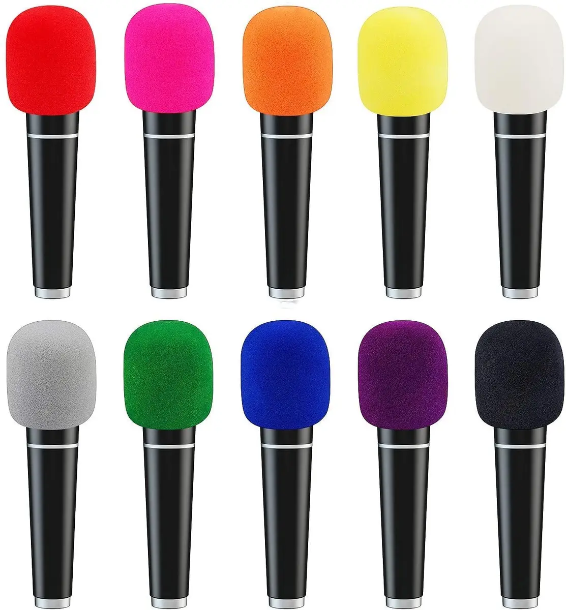 Fielect Microphone Cover Foam Mic Cover Handheld Stage Windscreen, Green | 2Pcs for Clear Sound & Noise Reduction - view 7