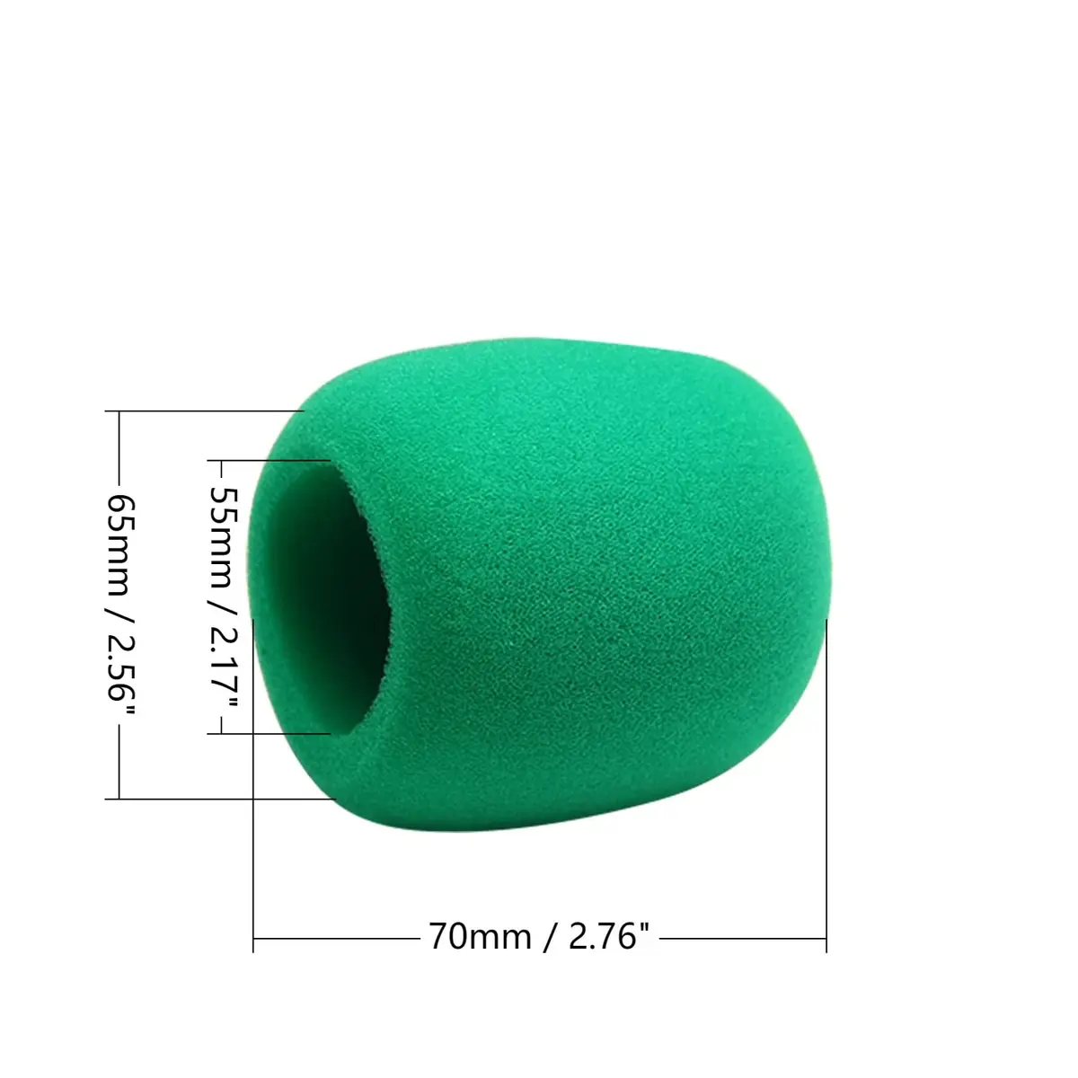 Fielect Microphone Cover Foam Mic Cover Handheld Stage Windscreen, Green | 2Pcs for Clear Sound & Noise Reduction - view 2