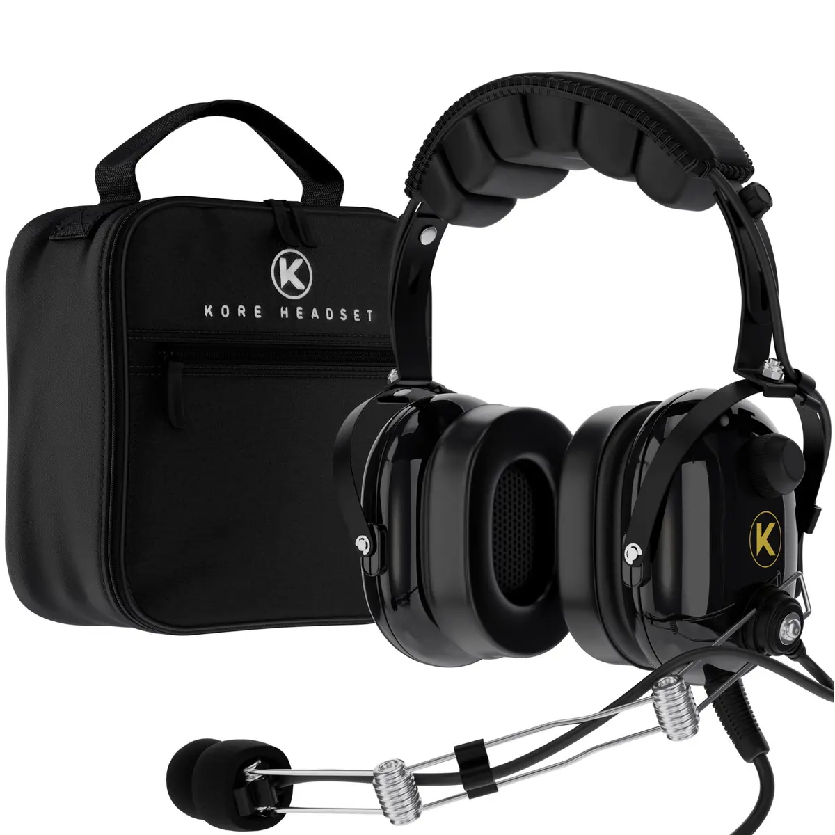KORE AVIATION P1 Headset for Pilots Mono Noise Reduction | Comfort & Durability - main product image