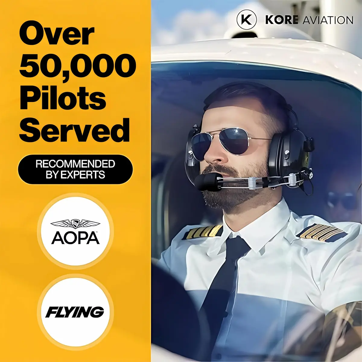 KORE AVIATION P1 Headset for Pilots Mono Noise Reduction | Comfort & Durability - view 6