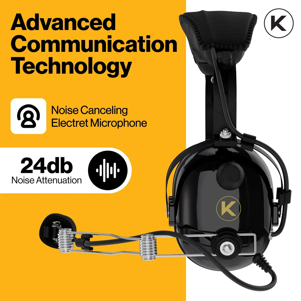 KORE AVIATION P1 Headset for Pilots Mono Noise Reduction | Comfort & Durability - view 2