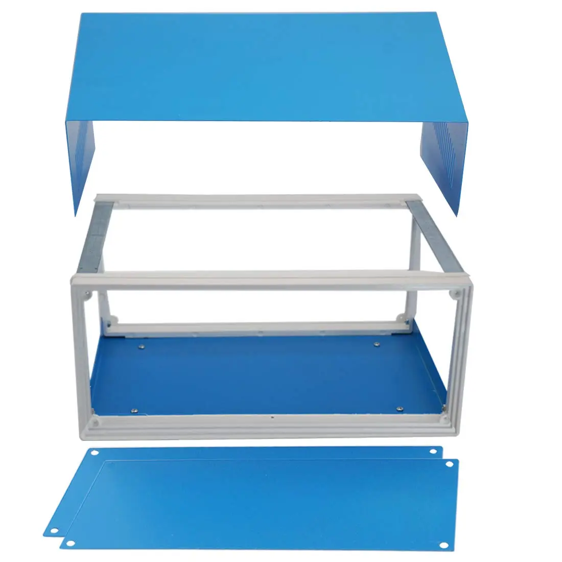 Zulkit Blue Metal Electrical Enclosure Box 9.8 x 7.5 x 4.3 Inch | Robust, Water-Resistant for Electronic Projects - view 7