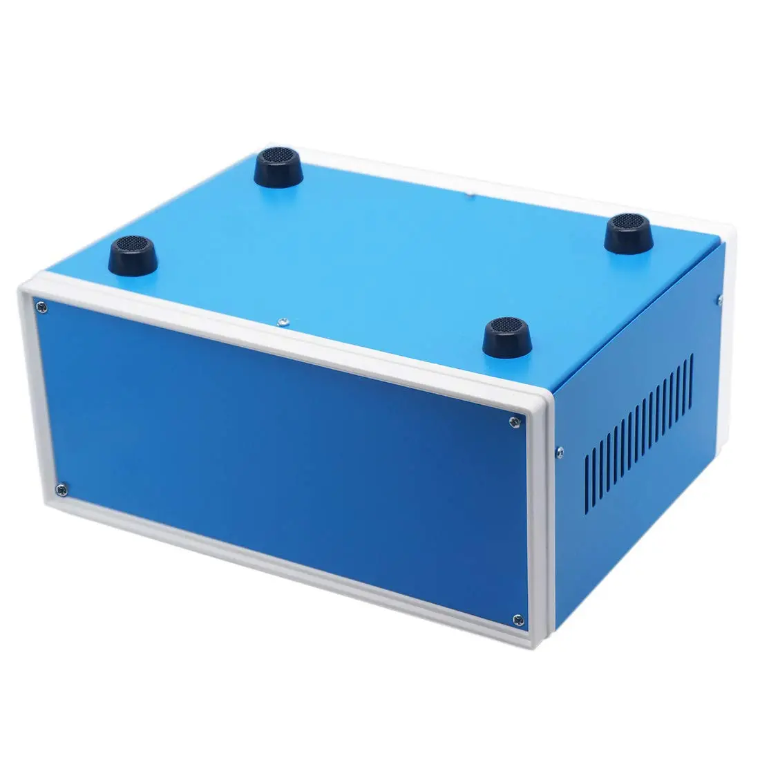 Zulkit Blue Metal Electrical Enclosure Box 9.8 x 7.5 x 4.3 Inch | Robust, Water-Resistant for Electronic Projects - view 3