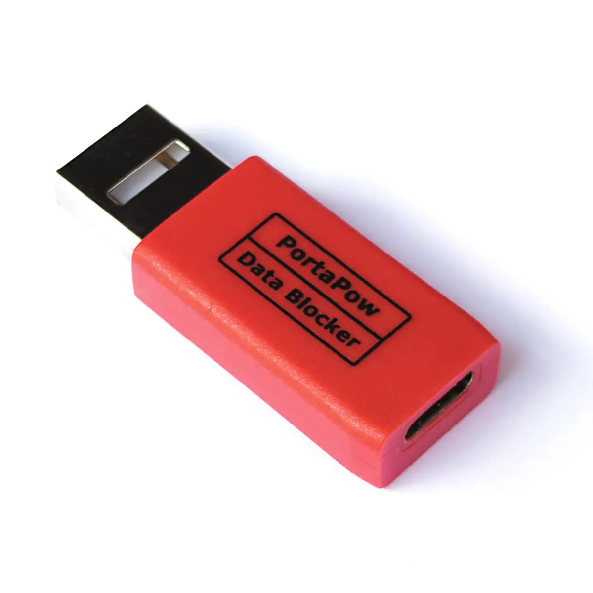 PortaPow USB-A to USB-C Data Blocker | Secure Data Transfer & Reusable Bag - main product image