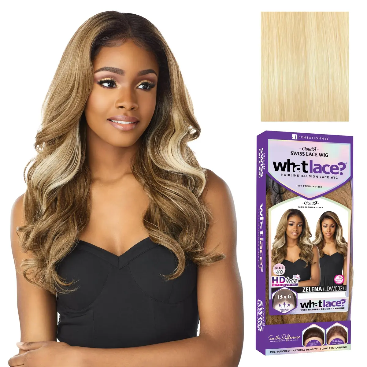 Sensationnel What Lace 13x6 Wig-Zelena, 613 BLONDE | Natural Density, Glueless, HD Lace, Wide Parting - main product image