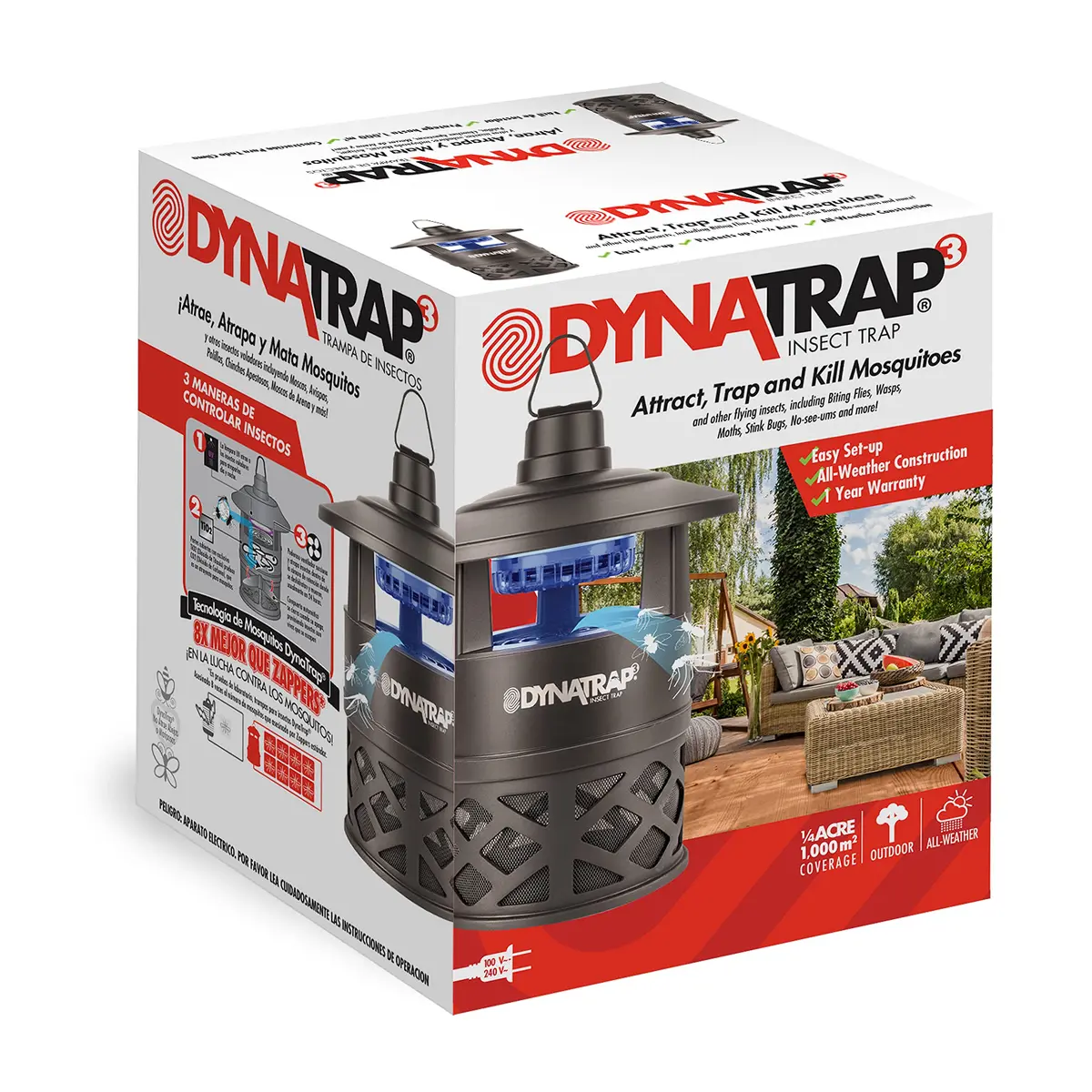 DynaTrap DT160-TUNSR 1/4 Acre Mosquito Trap & Flying Insect Trap | Kills Mosquitoes, Flies, Gnats, Wasps, & Other Flying Insects - view 2