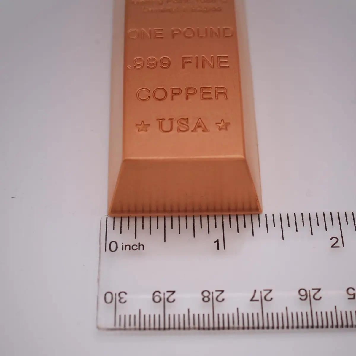 MINT STATE GOLD 1 Pound Copper Bar Trapezoid Ingot .999 Pure Paperweight | Periodic Element Design - view 5