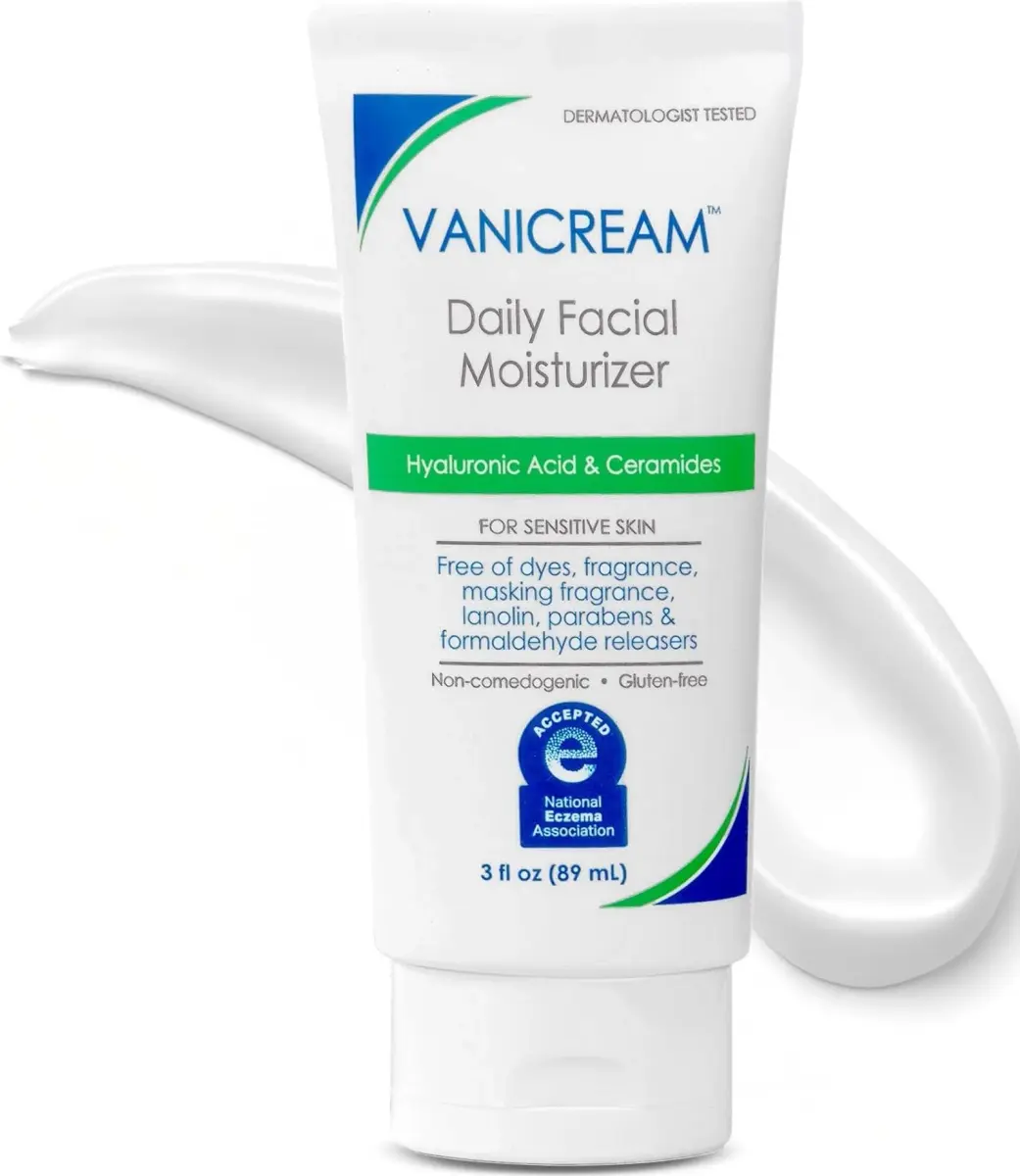 Vanicream Daily Facial Moisturizer Cream 89ml (3 Fl Oz) | Dermatologist Recommended for Sensitive Skin - main product image