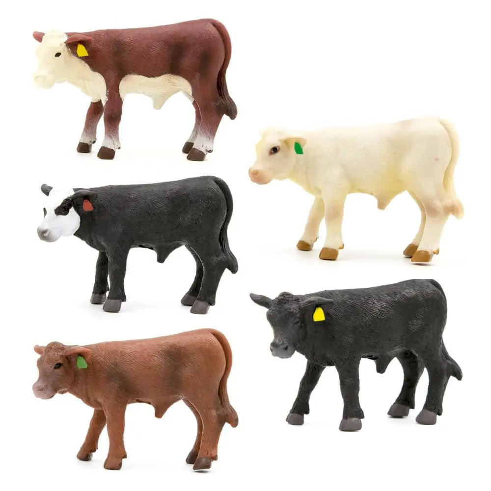 Little Buster Toys Calves Set 5 Pack | Realistic 1/16th Scale Farm Animals - main product image