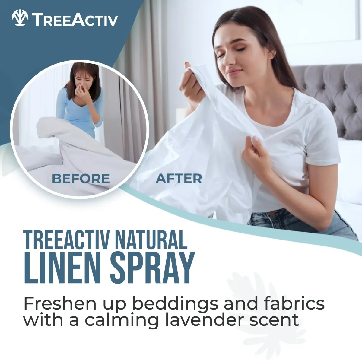 TreeActiv Natural Linen Spray Lavender for Sleep 237ml (8 fl oz) | USA Import for Indian Homes - view 2