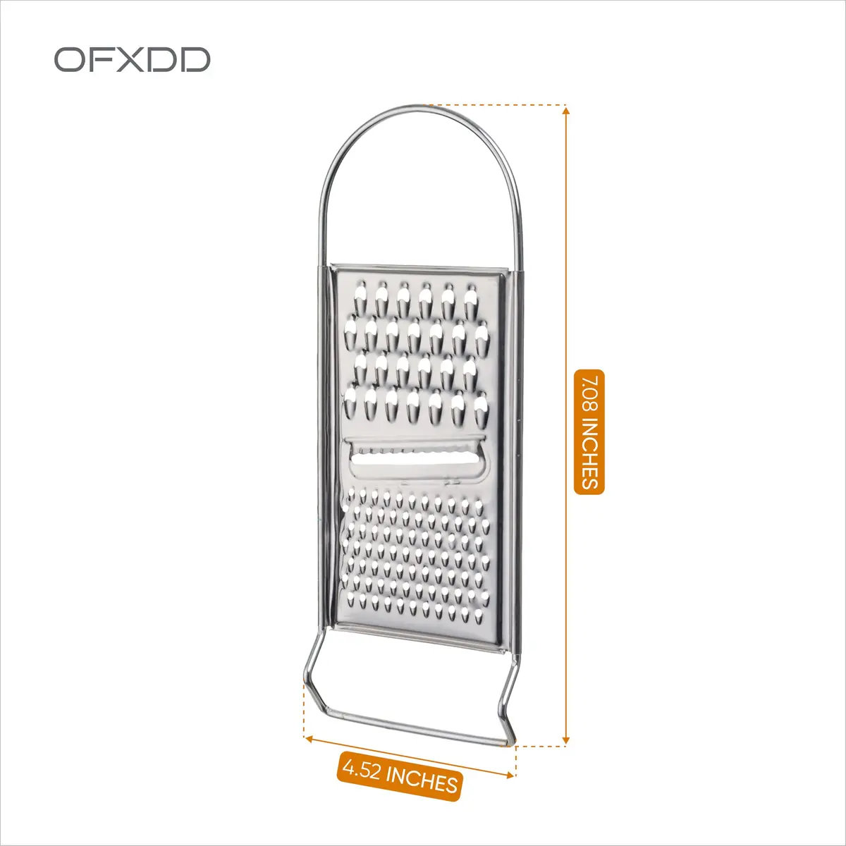 OFXDD Food Grater Metal Cheese Garlic Zester | Ergonomic Flat Vegetable Lemon Ginger Citrus Handheld - view 5