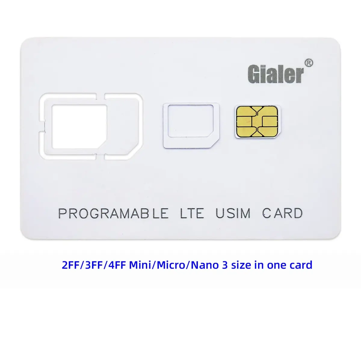 Gialer Programmable SIM Card 30pcs | Nano Micro Standard 3FF 4FF LTE WCDMA GSM - view 4