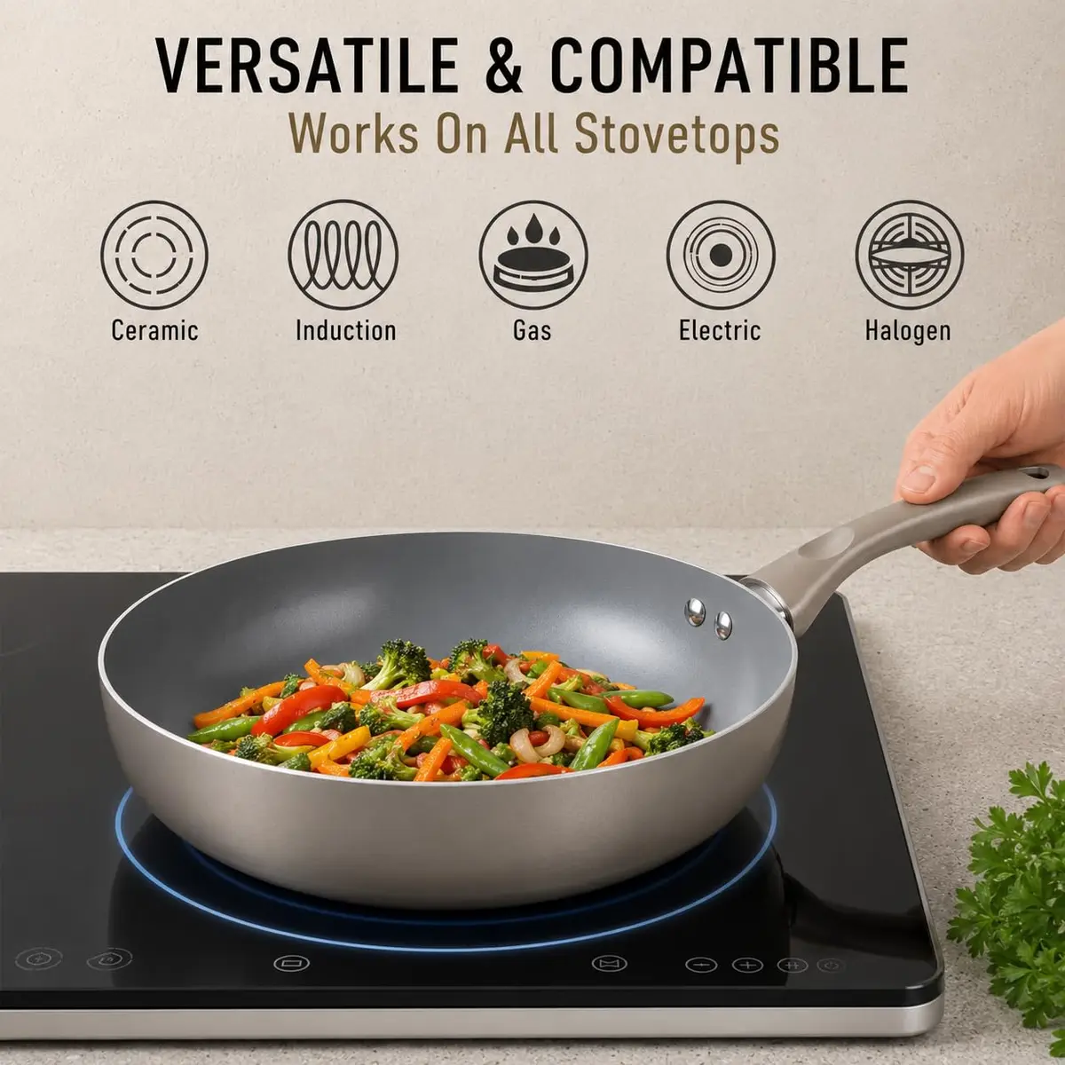Moss & Stone Pots and Pans Set Nonstick 6-Piece | Induction Compatible, Durable & Stylish - view 6