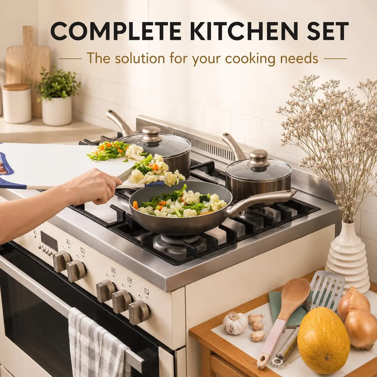 Moss & Stone Pots and Pans Set Nonstick 6-Piece | Induction Compatible, Durable & Stylish - view 8