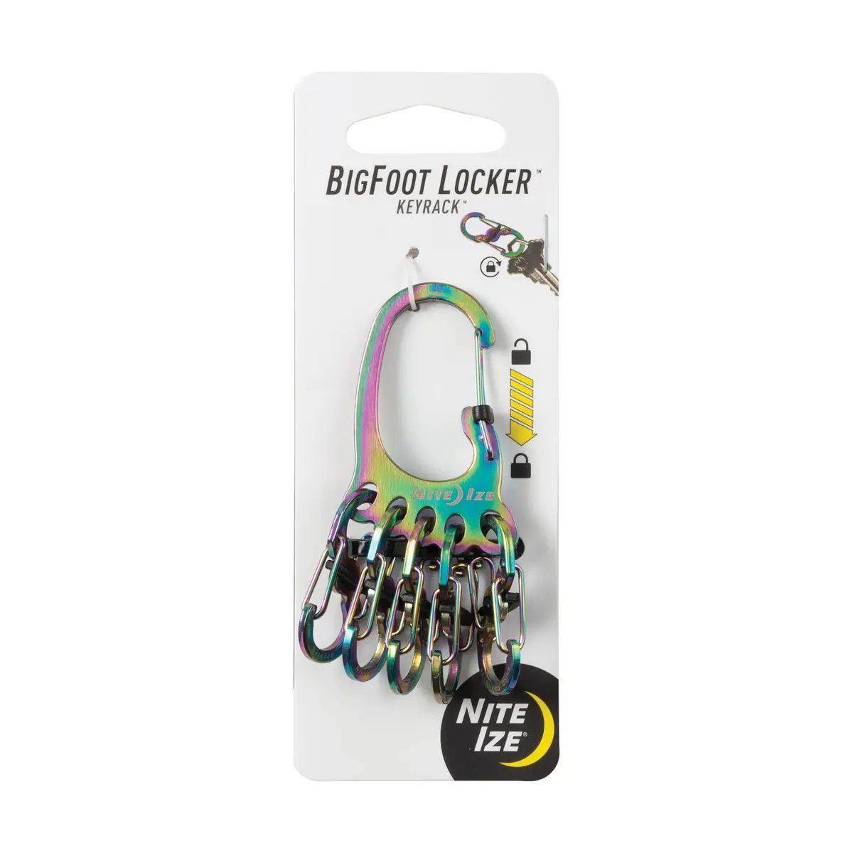 Nite Ize Bigfoot Locker KeyRack Stainless Steel Carabiner Holds 15 Keys | Hiking & Everyday Use - main product image