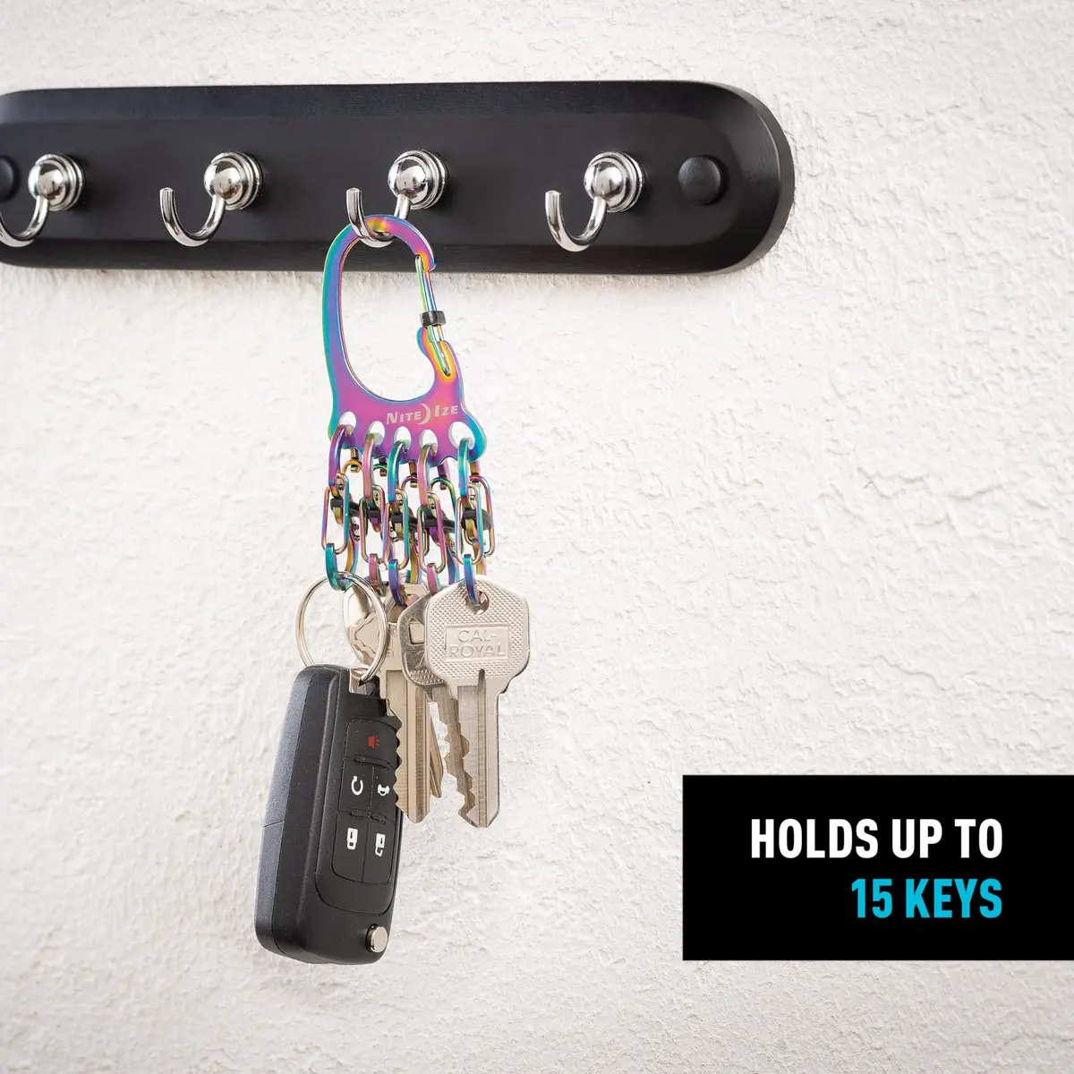 Nite Ize Bigfoot Locker KeyRack Stainless Steel Carabiner Holds 15 Keys | Hiking & Everyday Use - view 6