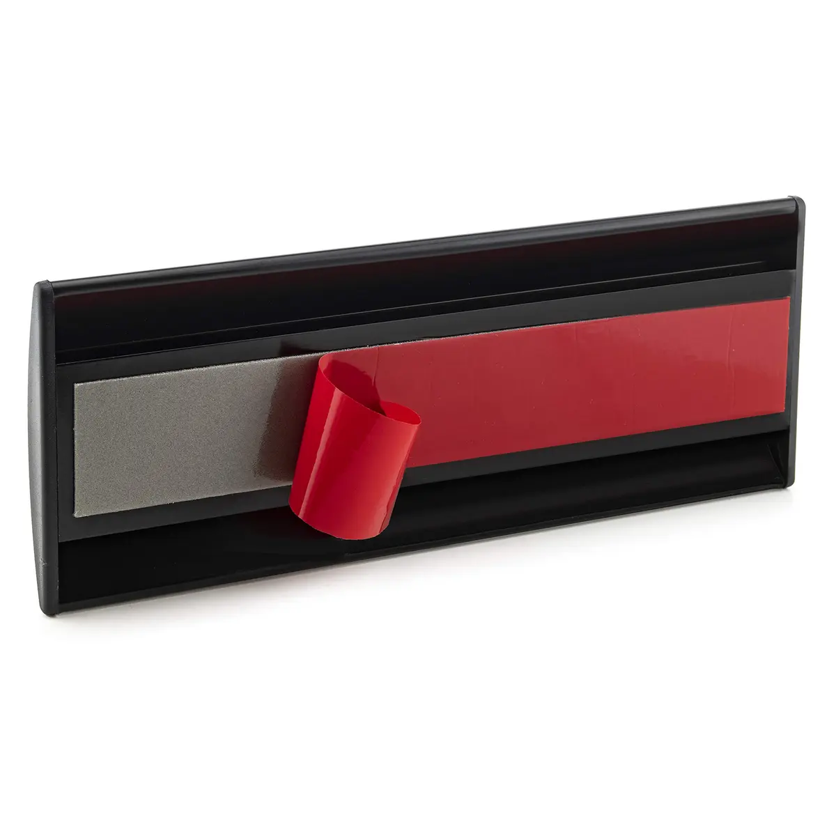 GlossyEnd Black Aluminum Wall Mount Name Plate Holder 8" x 3" | Elegant Office Sign with Adhesive Tape - view 4