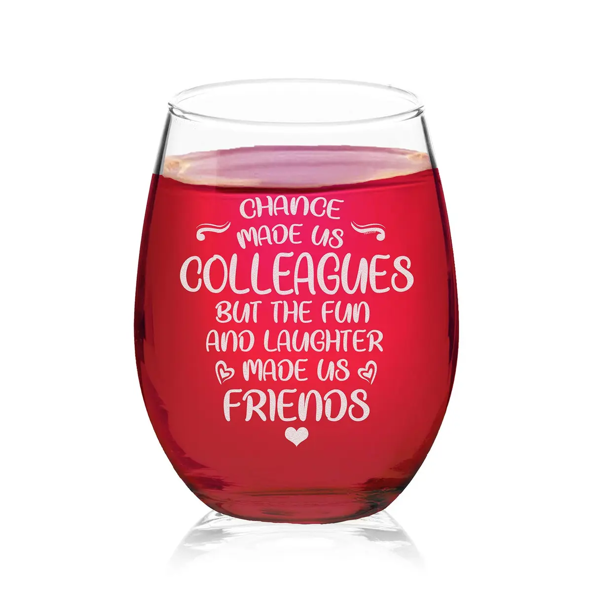 Veracco Stemless Wine Glass 266ml (15 Fl Oz) | Funny Birthday Gift for Friends & Colleagues - main product image