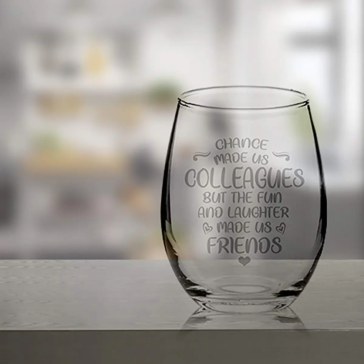 Veracco Stemless Wine Glass 266ml (15 Fl Oz) | Funny Birthday Gift for Friends & Colleagues - view 5