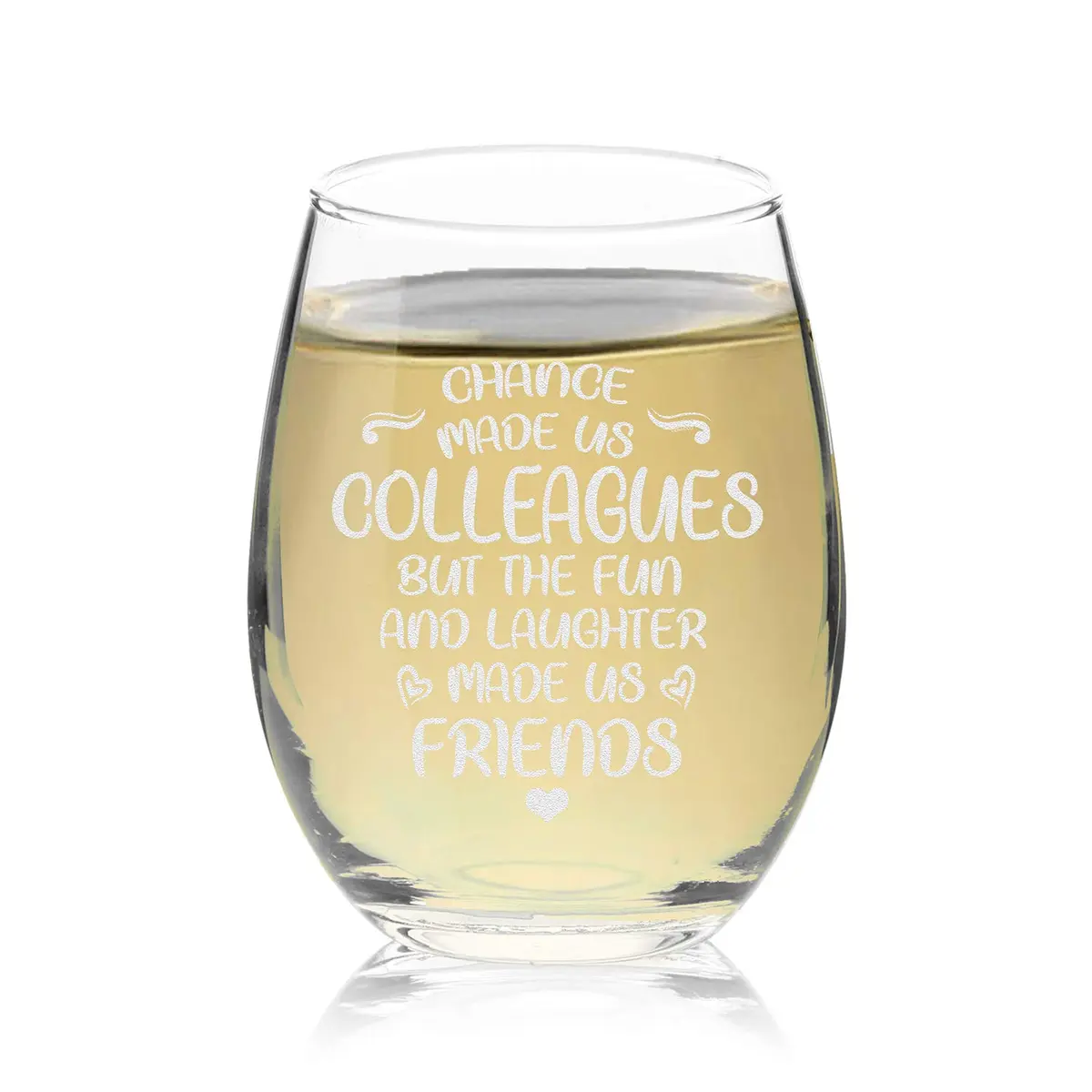 Veracco Stemless Wine Glass 266ml (15 Fl Oz) | Funny Birthday Gift for Friends & Colleagues - view 2