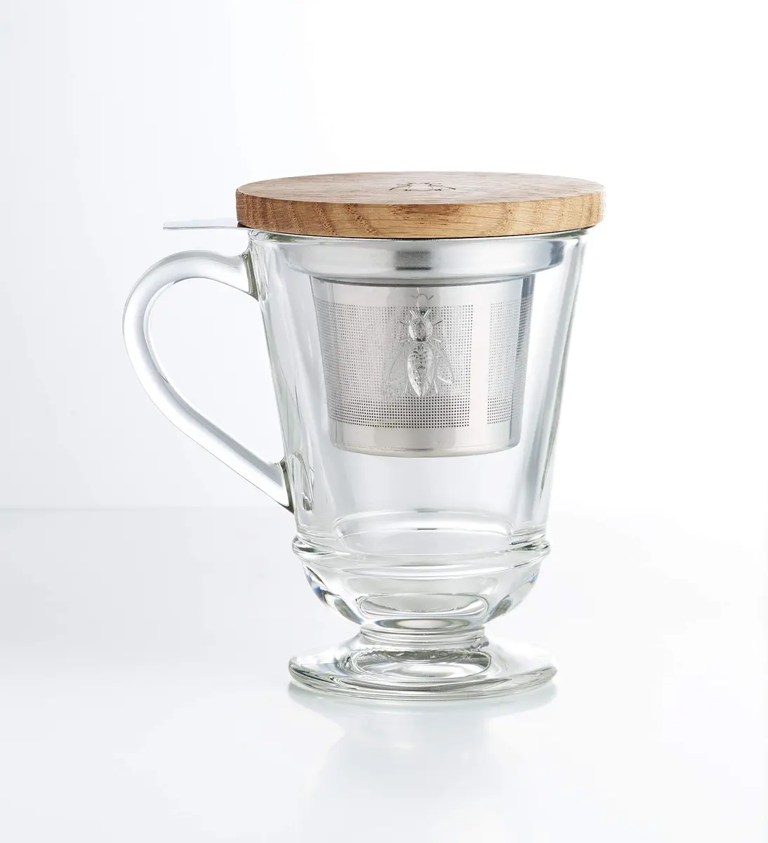 La Rochère Bee Tea Cup with Infuser & Lid 265ml (9.7 fl oz) | French Elegance for Loose Leaf Tea - main product image